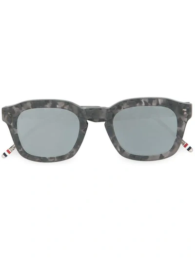 Thom Browne Grey And Black Square Frame Sunglasses