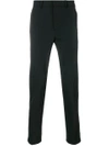 Prada Tailored Ebony Trousers With Subtle Pleats In Black
