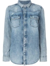 DIESEL DIESEL DISTRESSED DENIM SHIRT - BLUE,DERAFFA0689S12649010