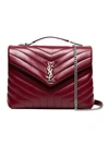 Saint Laurent Medium Loulou Chain Bag In Red