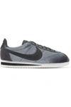 NIKE CLASSIC CORTEZ SUEDE AND LEATHER-TRIMMED VELVET SNEAKERS