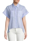 THE BLUE SHIRT SHOP Pinstripe Button-Down Shirt,0400097082785