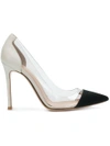 Gianvito Rossi Leather Bi-color Plexi Pumps