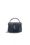 Saint Laurent Medium Monogramme College Bag In Blue In Blue
