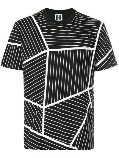 Les Hommes Urban Geometric Print T-shirt - Black