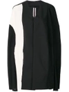 RICK OWENS COLOUR BLOCK CAPE COAT,RP18S8755COMT612665237