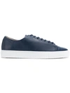 Axel Arigato Clean 90 Low-cut Leather Sneakers In Dark Blue