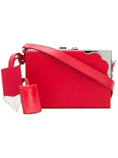 Calvin Klein 205w39nyc Mini Calfskin Box Shoulder Bag - Red