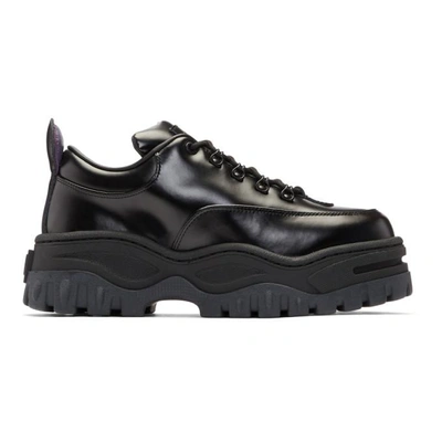 Eytys Angel Glossed-leather Platform Trainers In Black