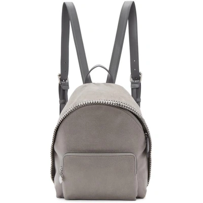 Stella Mccartney Falabella Shaggy Deer Small Backpack In Grey