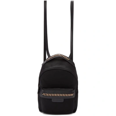 Stella Mccartney Black Mini Nylon Falabella Go Backpack