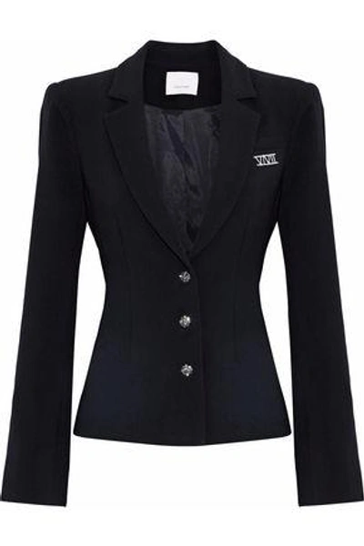 Cinq À Sept Woman Embellished Embroidered Crepe Jacket Black