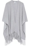 IRIS AND INK WOMAN FRANCIS FRINGED CASHMERE WRAP GRAY,GB 4772211933599265