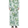 STELLA MCCARTNEY STELLA MCCARTNEY BLUE SILK PALM WIDE-LEG TROUSERS,410763SKA12