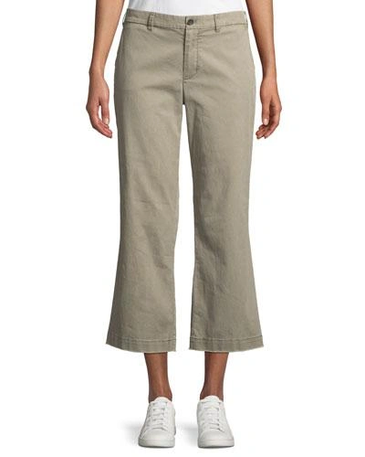 Atm Anthony Thomas Melillo Enzyme Wash Crop Boyfriend Trousers In Sage