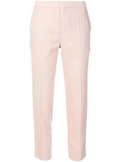 Chloé Cropped Tailored Trousers In Neutrals