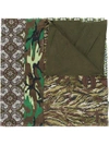 PIERRE-LOUIS MASCIA PIERRE-LOUIS MASCIA PATCH-WORK WOVEN SCARF - GREEN,ALOEST12616753