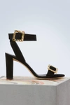 JIMMY CHOO DACHA 85 SANDALS,DACHA85/SJU/BLACK