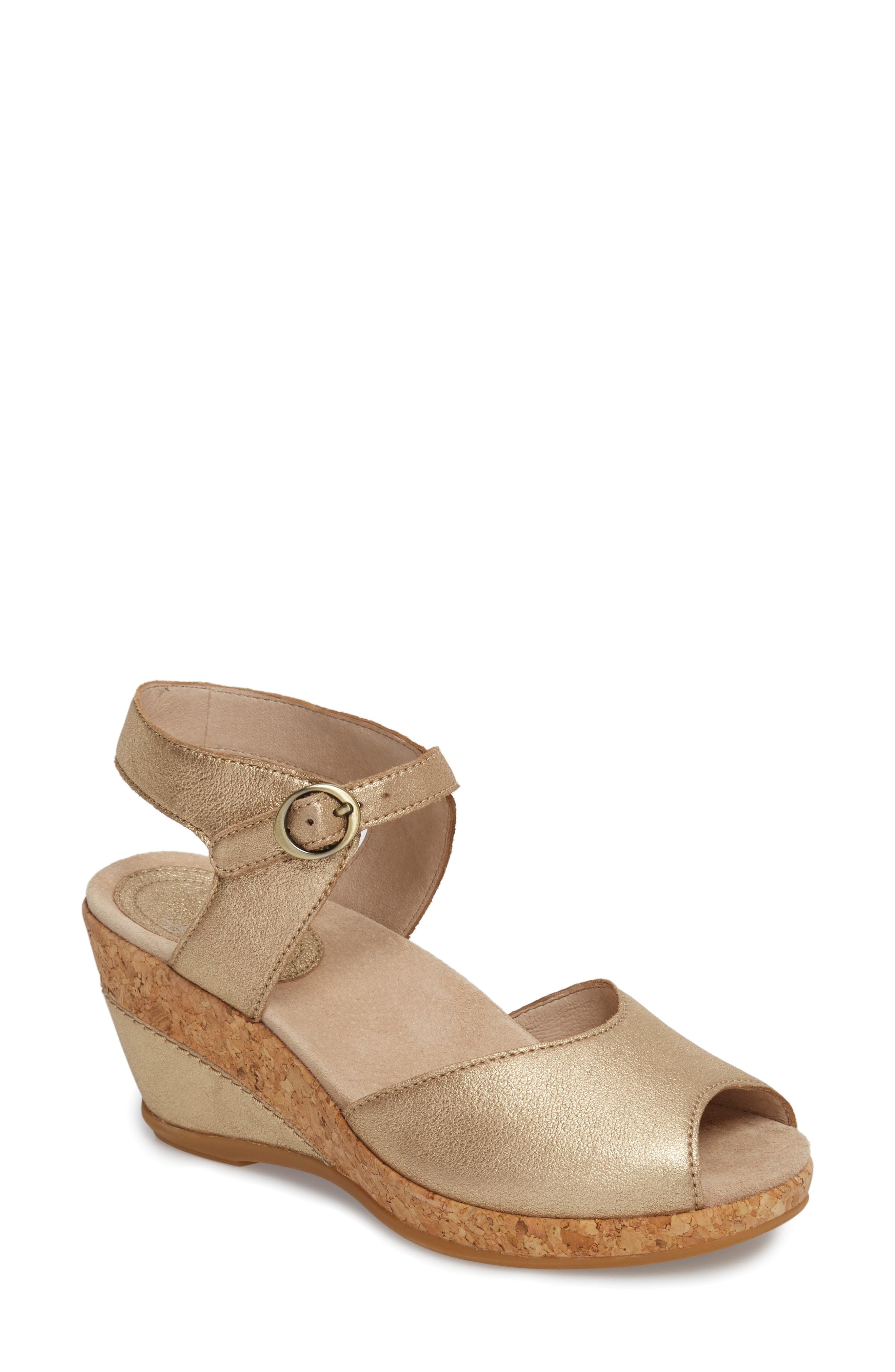 dansko gold sandals
