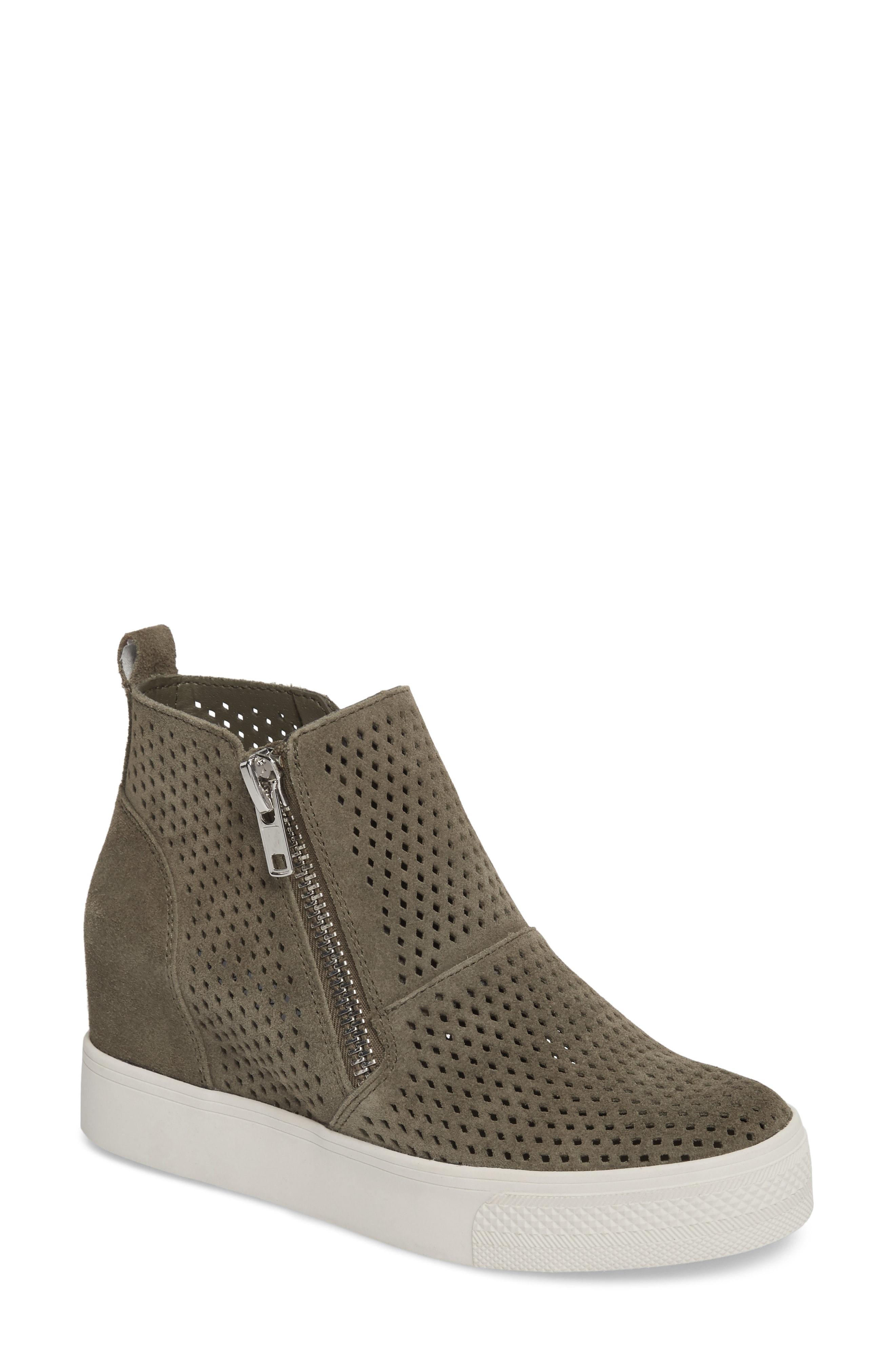 steve madden wedgie suede sneakers