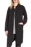 EILEEN FISHER LONG TENCEL & LINEN JACKET,R7TLL-J4734M