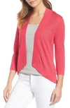 Tommy Bahama Lea Linen Cardigan In Cherry Pink