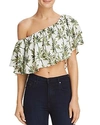 SHOW ME YOUR MUMU SHOW ME YOUR MUMU HAYWORTH OFF-THE-SHOULDER RUFFLED CROP TOP - 100% EXCLUSIVE,MS8-1116