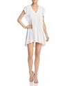 Poupette St Barth Sasha Lace-trim Mini Dress In White