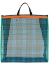 P.A.R.O.S.H P.A.R.O.S.H. CHECKED TOTE - GREEN,D05055412657381