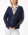TOMMY HILFIGER SPORT FRENCH TERRY LOGO-SLEEVE HOODIE, CREATED FOR MACY'S