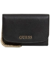 Guess Varsity Pop Double Date Wallet In Black
