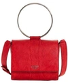 Guess Keaton Mini Flap Top Handle Shoulder Bag In Poppy