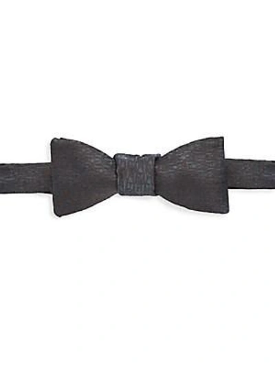 Ferragamo Silk Jacquard Bow Tie In White