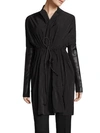 RICK OWENS WOVEN SAIL COAT,0400096995734