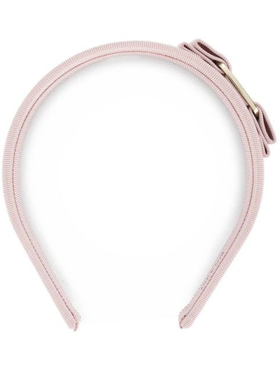 Ferragamo Vara Grosgrain Head Band In Pink