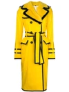 THOM BROWNE Classic Trench Coat With Grosgrain Tipping, Mink Fur Detachable Collar & Lapel In Nylon Slicker,FOC102X0306812551024