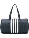 THOM BROWNE Unstructured Gym Bag With Contrast 4-bar Stripe In Pebble Grain & Calf Leather,MAG111A0019812550119