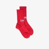 BALENCIAGA BALENCIAGA RED POLITICAL LOGO SOCKS,500811372B412545325