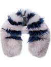 MR & MRS ITALY PINK AND BLUE STRIPED FUR COLLAR,CL05812503918