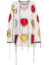 PHILOSOPHY DI LORENZO SERAFINI PHILOSOPHY DI LORENZO SERAFINI OVERSIZED KNITTED SWEATER - WHITE,A0907070812557992