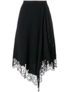 GIVENCHY lace trim handkerchief skirt,BW400D103C12658814