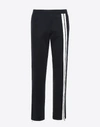 VALENTINO VALENTINO UOMO TROUSERS WITH CONTRASTING BANDS MAN DARK BLUE 63% POLIESTERE, 37% COTTON 52