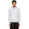 AMI ALEXANDRE MATTIUSSI AMI ALEXANDRE MATTIUSSI GREY AMI DE COEUR HOODIE,E18J008.730