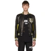 GIVENCHY Black & Yellow Leather Varsity Jacket,BM0005600E