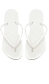 Havaianas High Light Wedge Flip Flops In White