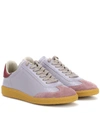 ISABEL MARANT BRYCE LEATHER AND SUEDE SNEAKERS,P00283446-4