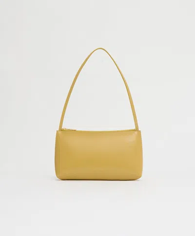 Mansur Gavriel Gaia Leather Shoulder Bag In Neutral