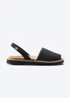 Viscata Barbada Leather Men's Avarcas In Black