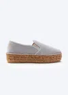 Viscata Castell Canvas Espadrille Platforms In Gray