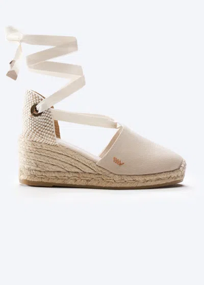 Viscata Escala Canvas Espadrille Wedges In Beige